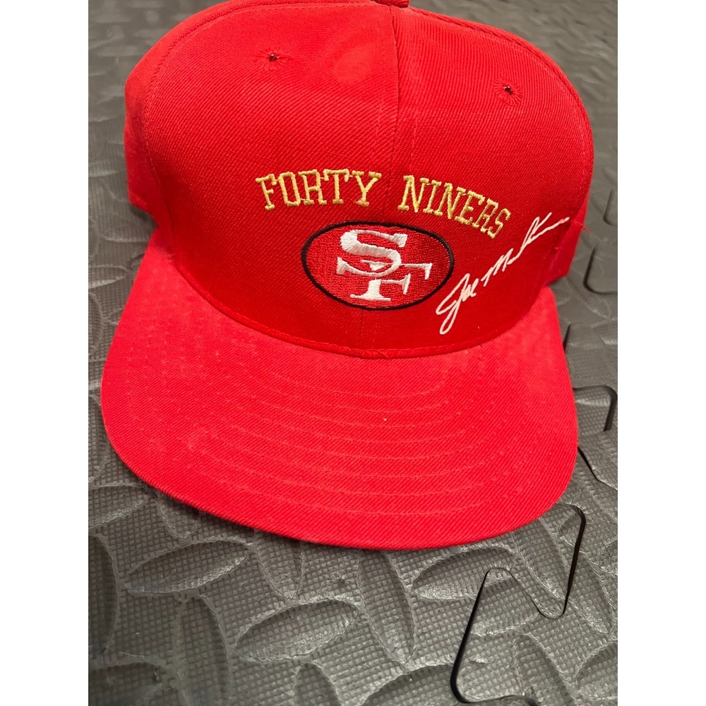 San Francisco Forty Niners Hat Joe Montana 16 Script AJD NFL Pro Line 49ers USA